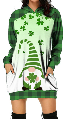 Vestido V Para Mujer, Estampado Del Día De San Patricio, Con