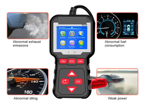 Escáner Obd2 For Coche Kw320, Herientas Profesionales De