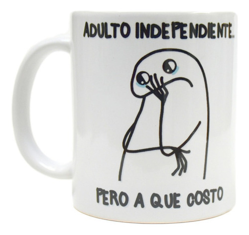 Taza De Ceramica, Frase Adulto Independiente, Flork, 11oz