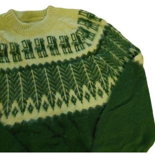 Pullover Sweater De Llama Alpaca Clásico Unisex Hojitas