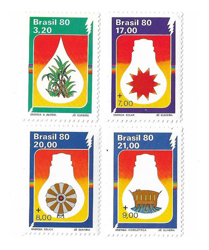 Brasil 1980 Ahorro De Energia Serie Mint Completa 1409/12