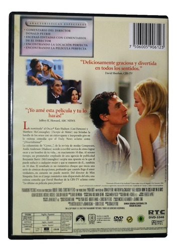 Dvd Cómo Perder A Un Hombre En 10 Días (how To Lose A Guy In (Usado)