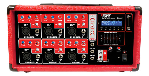 Cabeçote Novik Nvk6400bt Bluetooth Mesa De Som 800w