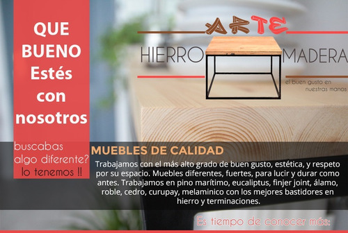 Escritorio Rustico Madera Maciza Moderno Fuerte Tdo Ambiente