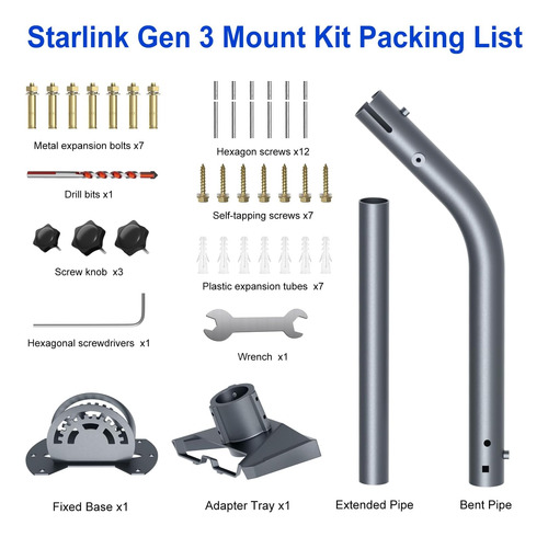 Soporte Starlink Gen 3, Montaje Starlink Ajustable En 180° K