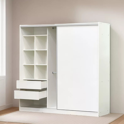 Ropero Placard Delta 1.80 X 1.80 X 0.55 (doble Cajonera) Blanco