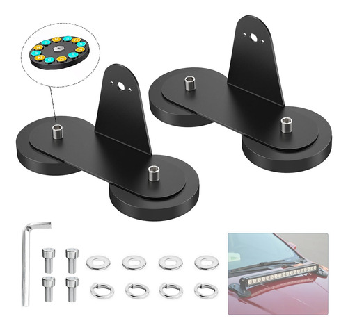 Bases Soporte Para Barra Torreta Luz Led 88mm Base Magnética