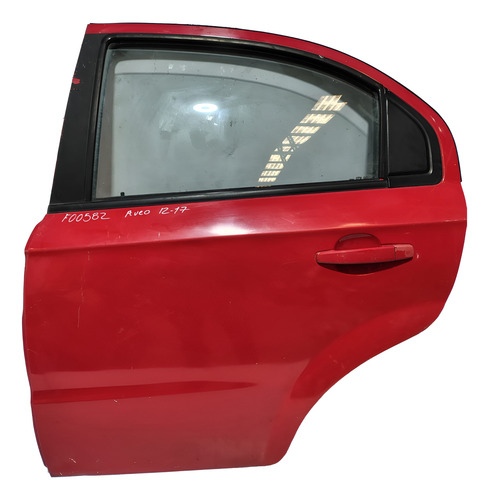 Puerta Trasera Izquierda Chevrolet Aveo 2012-2017 Trasera Izquierda Rojo (Usado)