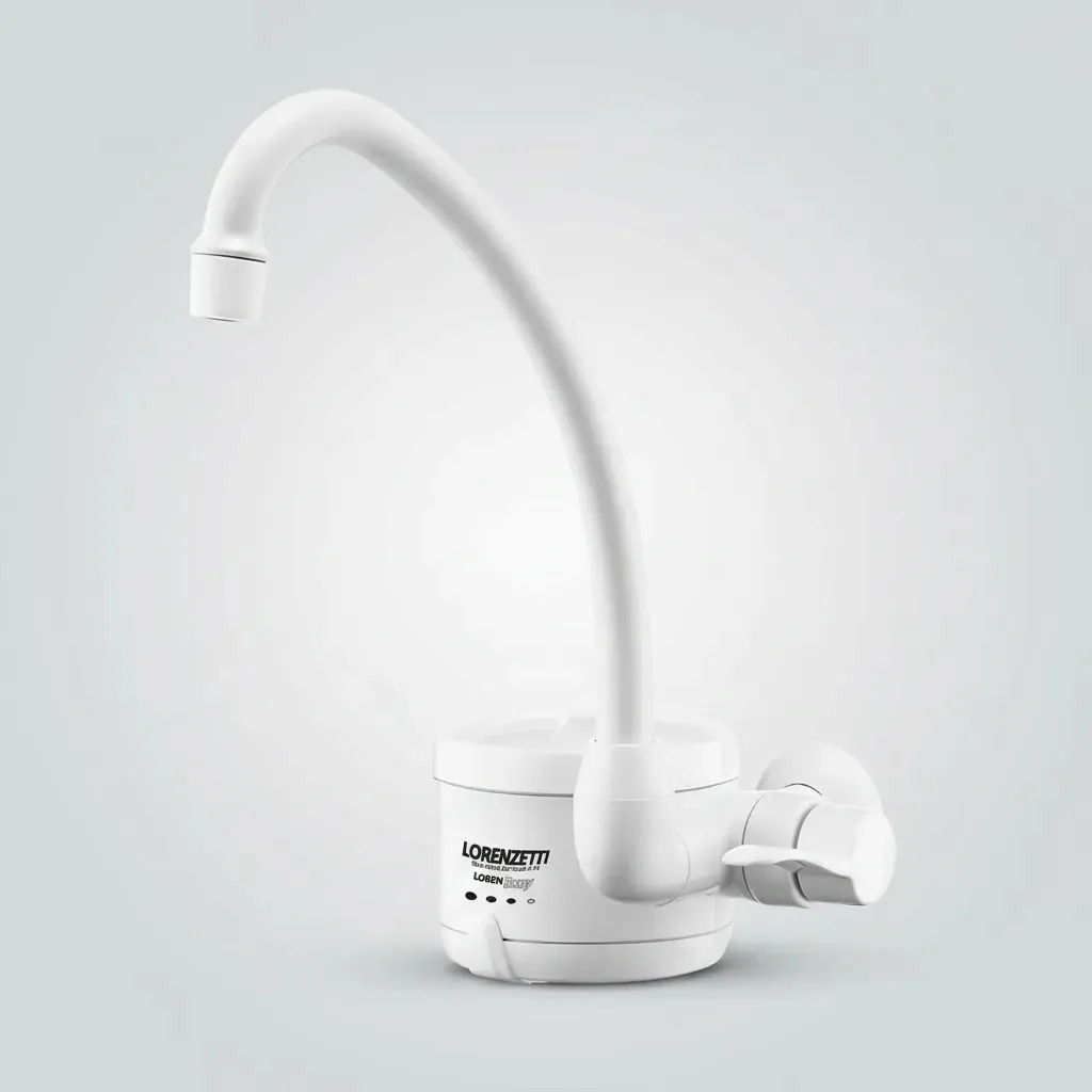 Torneira Elétrica De Parede - Loren Easy Lorenzetti Acabamento Branco Cor Branco 5.5KW