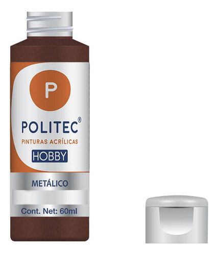 Pintura Acrílica Metálica Línea Hobby Politec Color Cafã© No 2504