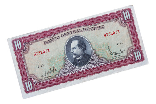 ¬¬ Billete Chile Eº 10 / Massad - Ibañez Xf Zp