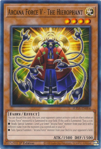 Arcana Force V - The Hierophant - Mysterytcg Suda-en004 Inglés
