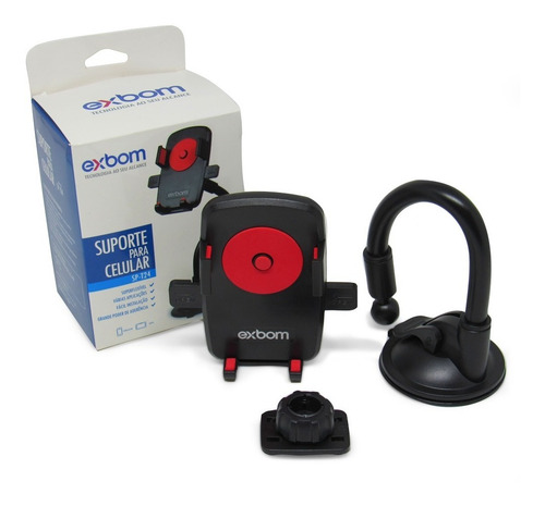Imagem 2 de 5 de Suporte Celular Veicular Carro Gps Articulado Encaixe Exbom