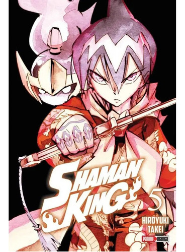 Shaman King, De Hiroyuki Takei., Vol. 5. Editorial Panini, Tapa Blanda En Español, 2021