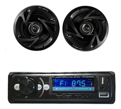 Estereo Frente Fijo Usb Fm Bluetooth Tarj Memoria Parlantes