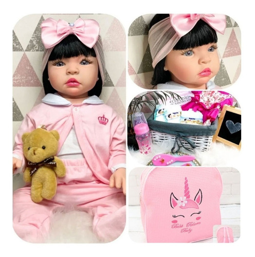 Bebê Real Reborn Realista Princesa Boneca E Vários Itens