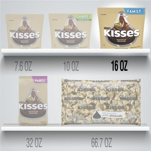 Hershey's Kisses Chocolate Con Leche Con Almendras 453gr
