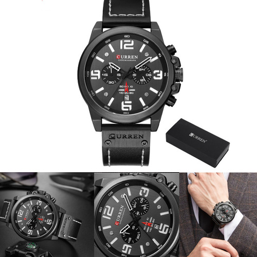 Reloj De Hombre De Negocios Impermeable Con Correa De Cuero