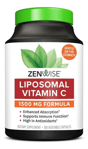 Zenwise Vitamina C Ácido Ascórbico Liposomal 180 Vcaps Sfn
