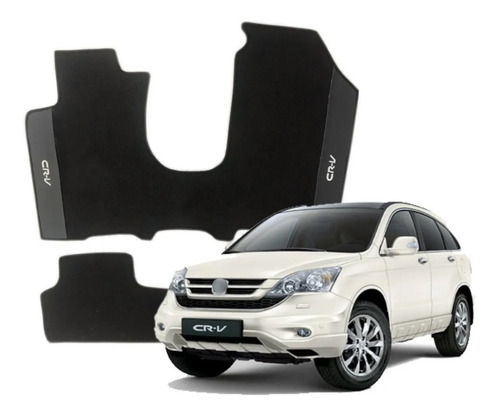 Tapete Honda Crv Cr-v 2010 E 2011 Em Borracha Preto 02 Pçs