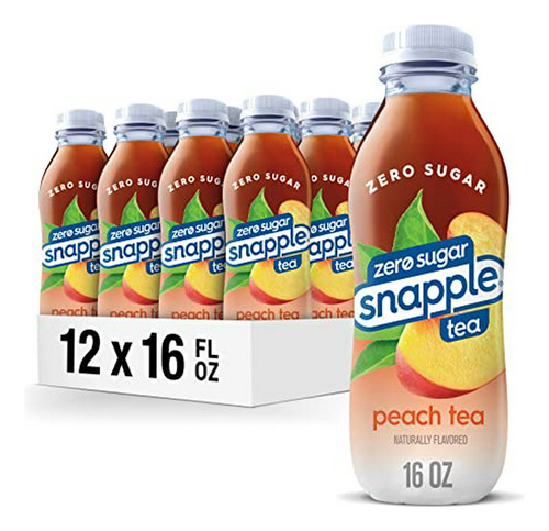 Té De Durazno Snapple Zero Sugar, 16 Oz - Pack 12