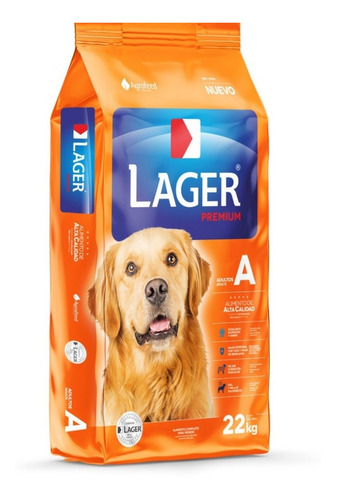 Imagen 1 de 1 de Alimento Lager Adulto Premium para perro adulto en bolsa de 22kg