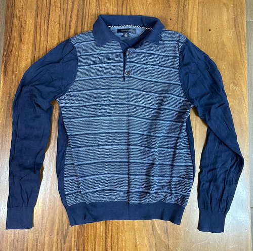 Suéter Polo Tommy Hilfiger Hombre Algodón Azul Talla S Usado