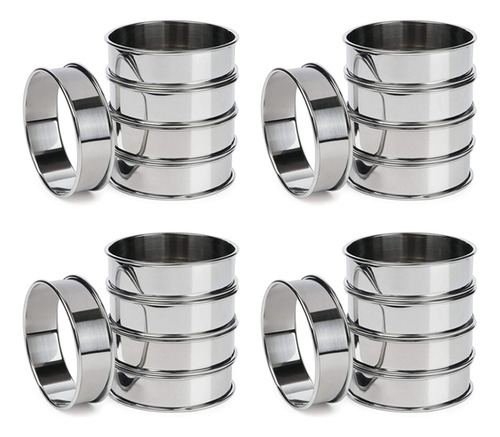 Ff Ff 20 Aros Para Tarta Enrollados Con Doble Rollo, Aros