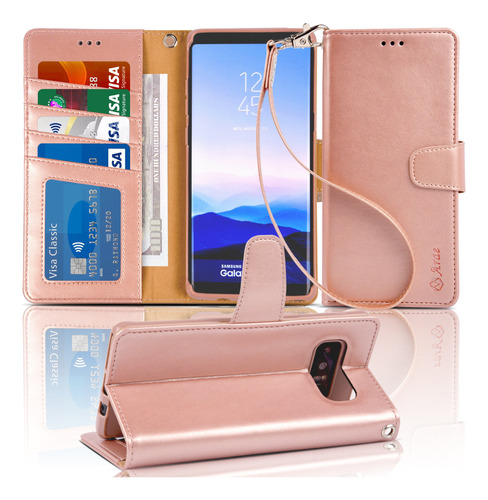 Estuche Para Galaxy Note 8 Samsung Funcion Atril Tapa Rose