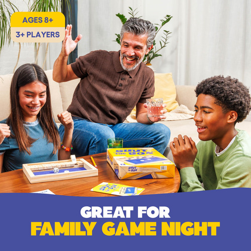 Juego De Mesa Shut The Box Relable Con 2 Dados, Caja De Made