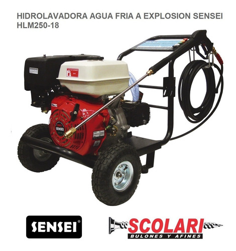 Imagen 2 de 3 de Hidrolavadora A Explosion Sensei Hlm250-18 250bar 18lm Nafta
