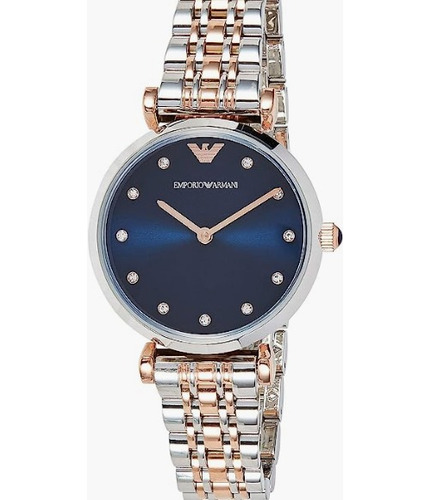 Reloj Emporio Armani Dress Para Mujer 32 Mm Plateado