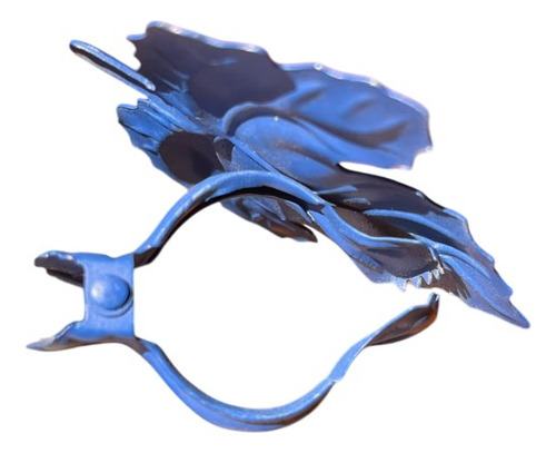 Pinza Broche Gancho Para Sujetar Cortina Diseños Hoja Azul
