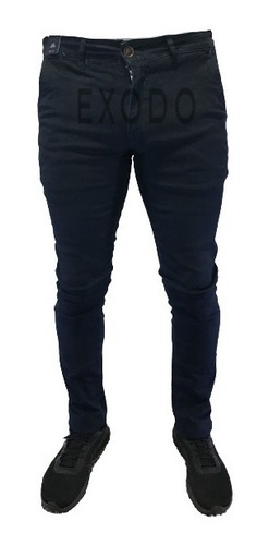 Pantalón Elasticado  Hombre Azul Diseño , Jeans, Ajustado