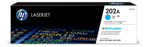 Toner Original Para Impresora Hp 202a Cyan Cian