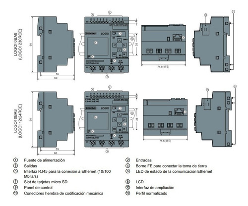 Plc Siemens Logo! 230rce 0ba8 + Programa Básico (opcional)