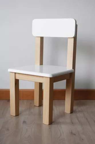 Conjunto de mesa y dos sillas de madera infantiles con cajones - chicBebits