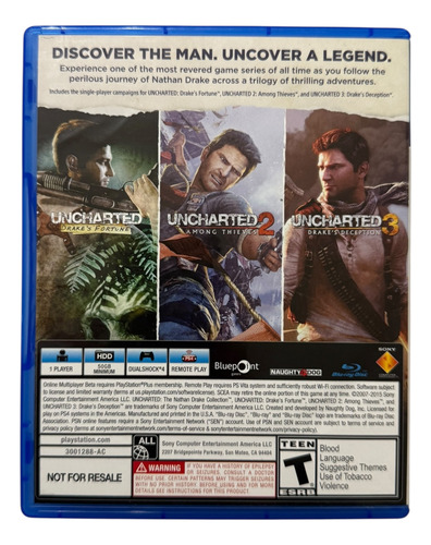 Uncharted Collection Para Playstation 4 Físico (Usado)