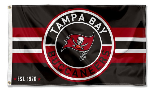 Bandera Grande Logo Circular Y Parche De Tampa Bay Bucc...