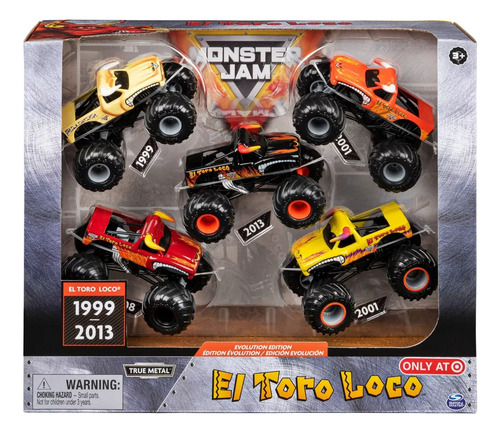 Monster Trucks Monster Jam El Toro Loco Fundidos A Presión,