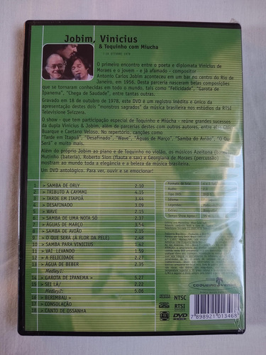Jobim, Vinicius E Toquinho Com Miucha - Dvd
