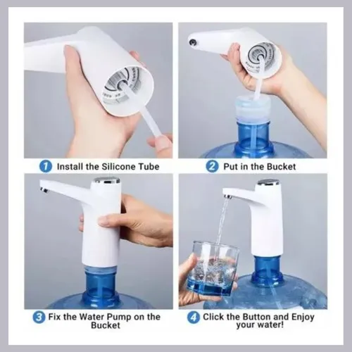 Bomba Dispensador De Agua Eléctrico Recargable Usb Botellón