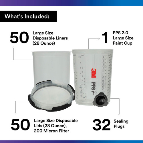 Spray Gun Cup Kit 3m Pps 2.0 26024 W/ 1 Paint Cup 28oz