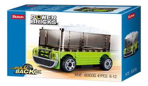 Sluban Bus Powerbricks Pull Back. 41 Piezas. B0933g