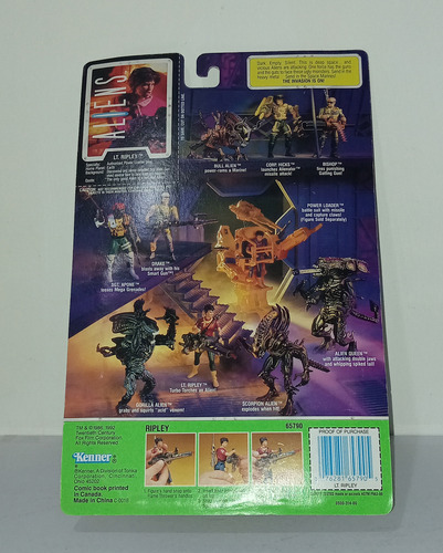 Lt Ripley Aliens Space Marine Kenner V Back Card Sheldortoys