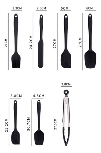 Juego De Espátulas De Silicona De Cocina Con Antiadherente