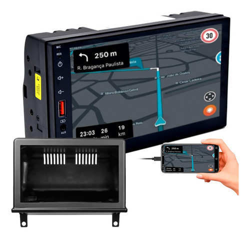 Kit Multimidia Mp5 7p Moldura Corsa G1 Hatch Sedan Bluetooth