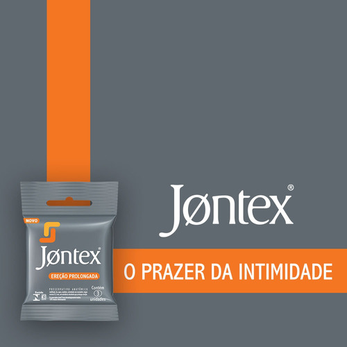 Imagem 2 de 5 de Kit 5x3 Preservativo Jontex Ereção Prolong (15 Camisinhas)