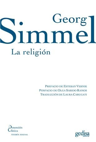 La Religión Georg Simmel (editorial Gedisa) Nuevo