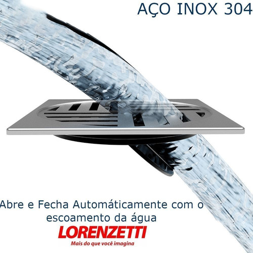 Grelha Inox Para Ralo 15cm Fechamento Automatico Lorenzetti